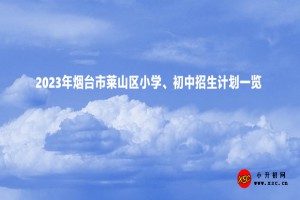 2023年煙臺(tái)市萊山區(qū)小學(xué)、初中招生計(jì)劃一覽