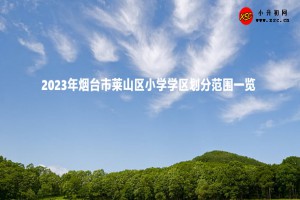 2023年煙臺市萊山區(qū)小學學區(qū)劃分范圍一覽