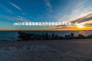 2023年南昌高新區(qū)小升初學(xué)區(qū)劃片范圍一覽