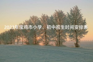 2023年寶雞市小學(xué)、初中招生時(shí)間安排表(含流程)