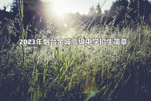 2023年煙臺金城高級中學招生簡章(附收費標準)