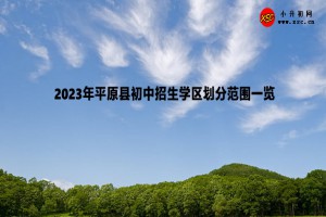 2023年平原縣初中招生學(xué)區(qū)劃分范圍一覽