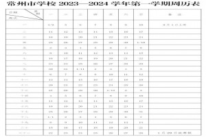 2024年常州市中小學(xué)開學(xué)放假時(shí)間安排(校歷)