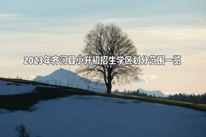 2023年齊河縣小升初招生學區(qū)劃分范圍一覽