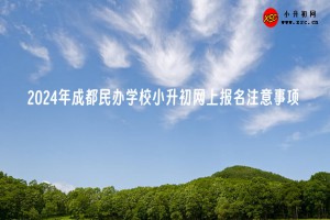 2024年成都民辦學(xué)校小升初網(wǎng)上報(bào)名注意事項(xiàng)