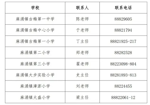 2024年東莞市麻涌鎮(zhèn)春季戶籍生插班報(bào)名通知