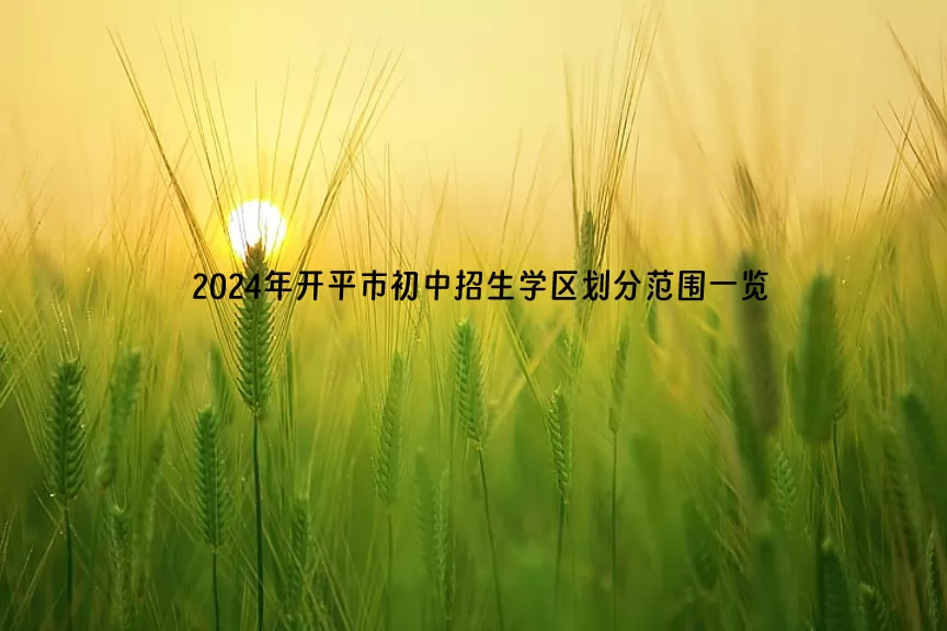 2024年開平市初中招生學(xué)區(qū)劃分范圍一覽