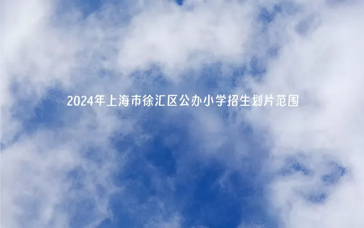 2024年上海市徐匯區(qū)公辦小學(xué)招生劃片范圍(小學(xué)招生地段)