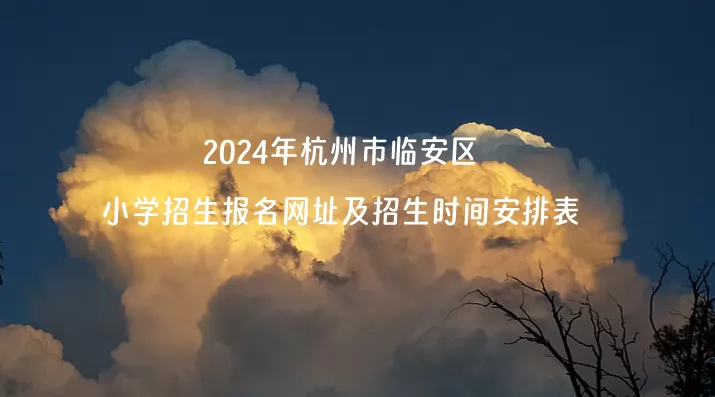 2024年杭州市臨安區(qū)小學(xué)招生報名網(wǎng)址及招生時間安排表