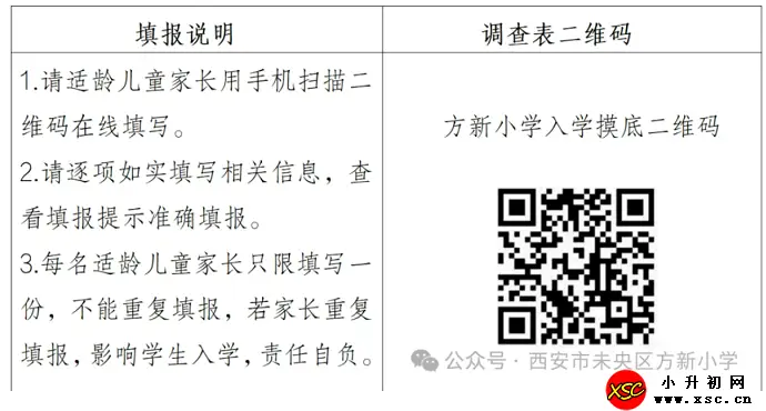 2024年西安市未央?yún)^(qū)方新小學(xué)摸底登記時間、范圍及登記入口